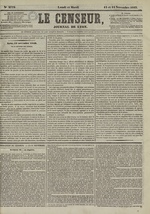 Le Censeur : journal de Lyon, politique, industriel et littéraire, N°2779, pp. 1