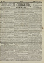 Le Censeur : journal de Lyon, politique, industriel et littéraire, N°2783, pp. 1