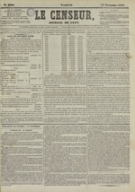Le Censeur : journal de Lyon, politique, industriel et littéraire, N°2782, pp. 1
