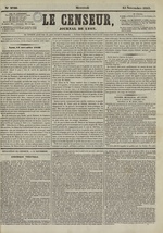 Le Censeur : journal de Lyon, politique, industriel et littéraire, N°2780, pp. 1