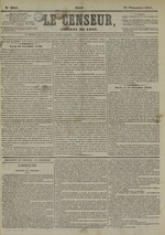 Le Censeur : journal de Lyon, politique, industriel et littéraire, N°2811, pp. 1