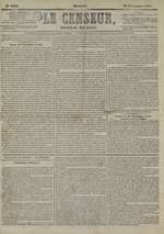 Le Censeur : journal de Lyon, politique, industriel et littéraire, N°2810, pp. 1