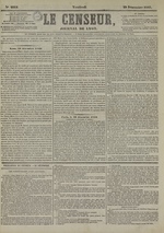 Le Censeur : journal de Lyon, politique, industriel et littéraire, N°2818, pp. 1