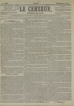 Le Censeur : journal de Lyon, politique, industriel et littéraire, N°2819, pp. 1