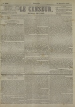 Le Censeur : journal de Lyon, politique, industriel et littéraire, N°2820, pp. 1