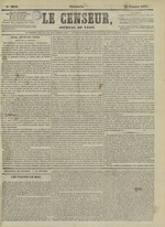 Le Censeur : journal de Lyon, politique, industriel et littéraire, N°2856, pp. 1