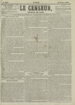 Le Censeur : journal de Lyon, politique, industriel et littéraire, N°2857, pp. 1