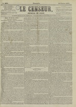 Le Censeur : journal de Lyon, politique, industriel et littéraire, N°2862, pp. 1