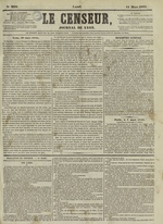 Le Censeur : journal de Lyon, politique, industriel et littéraire, N°2881, pp. 1