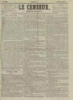 Le Censeur : journal de Lyon, politique, industriel et littéraire, N°2885, pp. 1