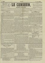 Le Censeur : journal de Lyon, politique, industriel et littéraire, N°2903, pp. 1