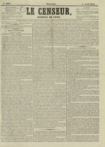 Le Censeur : journal de Lyon, politique, industriel et littéraire, N°2904, pp. 1