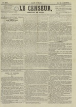 Le Censeur : journal de Lyon, politique, industriel et littéraire, N°2905, pp. 1