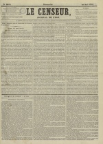 Le Censeur : journal de Lyon, politique, industriel et littéraire, N°2945, pp. 1