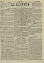 Le Censeur : journal de Lyon, politique, industriel et littéraire, N°2975, pp. 1