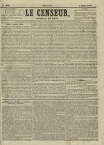 Le Censeur : journal de Lyon, politique, industriel et littéraire, N°2981, pp. 1