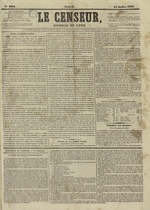 Le Censeur : journal de Lyon, politique, industriel et littéraire, N°2986, pp. 1