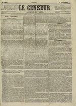 Le Censeur : journal de Lyon, politique, industriel et littéraire, N°3004, pp. 1