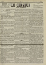 Le Censeur : journal de Lyon, politique, industriel et littéraire, N°3044, pp. 1