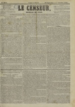 Le Censeur : journal de Lyon, politique, industriel et littéraire, N°3054, pp. 1