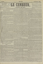 Le Censeur : journal de Lyon, politique, industriel et littéraire, N°3073, pp. 1