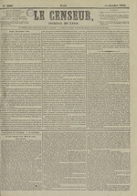 Le Censeur : journal de Lyon, politique, industriel et littéraire, N°3080, pp. 1