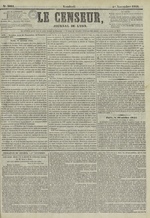 Le Censeur : journal de Lyon, politique, industriel et littéraire, N°3081, pp. 1