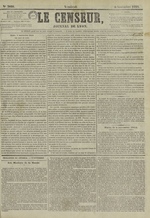Le Censeur : journal de Lyon, politique, industriel et littéraire, N°3086, pp. 1