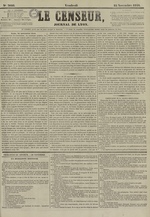 Le Censeur : journal de Lyon, politique, industriel et littéraire, N°3098, pp. 1