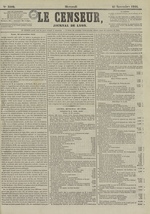 Le Censeur : journal de Lyon, politique, industriel et littéraire, N°3102, pp. 1