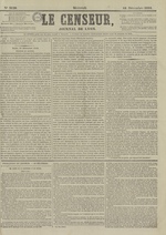 Le Censeur : journal de Lyon, politique, industriel et littéraire, N°3120, pp. 1