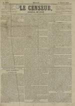 Le Censeur : journal de Lyon, politique, industriel et littéraire, N°3131, pp. 1