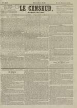 Le Censeur : journal de Lyon, politique, industriel et littéraire, N°3137, pp. 1