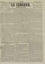 Le Censeur : journal de Lyon, politique, industriel et littéraire, N°3144, pp. 1