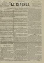 Le Censeur : journal de Lyon, politique, industriel et littéraire, N°3149, pp. 1
