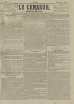 Le Censeur : journal de Lyon, politique, industriel et littéraire, N°3153, pp. 1