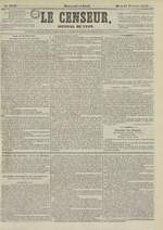 Le Censeur : journal de Lyon, politique, industriel et littéraire, N°3179, pp. 1