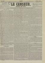 Le Censeur : journal de Lyon, politique, industriel et littéraire, N°3187, pp. 1