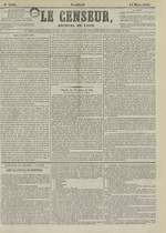Le Censeur : journal de Lyon, politique, industriel et littéraire, N°3192, pp. 1