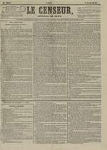 Le Censeur : journal de Lyon, politique, industriel et littéraire, N°3212, pp. 1