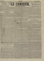 Le Censeur : journal de Lyon, politique, industriel et littéraire, N°3217, pp. 1