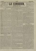 Le Censeur : journal de Lyon, politique, industriel et littéraire, N°3247, pp. 1