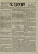 Le Censeur : journal de Lyon, politique, industriel et littéraire, N°3259, pp. 1