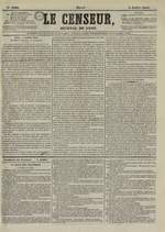 Le Censeur : journal de Lyon, politique, industriel et littéraire, N°3290, pp. 1