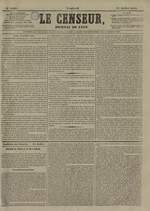 Le Censeur : journal de Lyon, politique, industriel et littéraire, N°3298, pp. 1