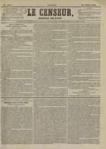 Le Censeur : journal de Lyon, politique, industriel et littéraire, N°3304, pp. 1