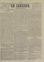 Le Censeur : journal de Lyon, politique, industriel et littéraire, N°3314, pp. 1
