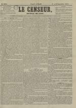 Le Censeur : journal de Lyon, politique, industriel et littéraire, N°3334, pp. 1