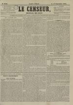 Le Censeur : journal de Lyon, politique, industriel et littéraire, N°3340, pp. 1
