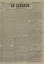 Le Censeur : journal de Lyon, politique, industriel et littéraire, N°3341, pp. 1